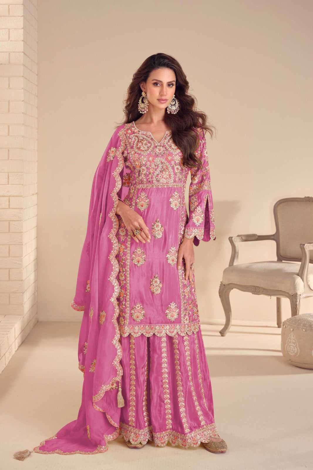 Simar silk  Embroidery Designer Suits Collections